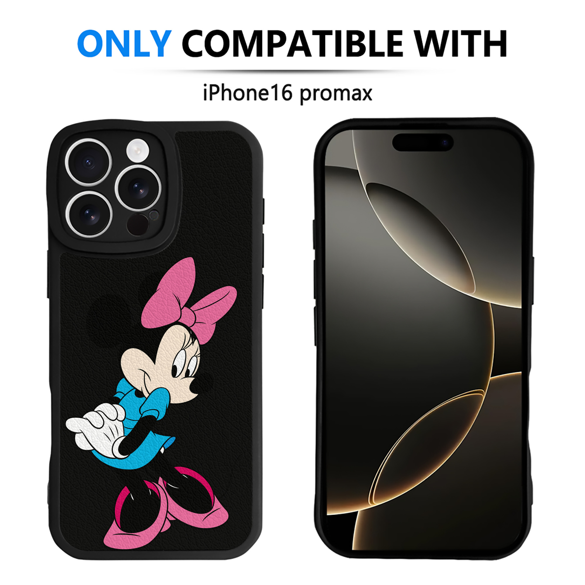 （画像用） ミッキーマウス Mickey Mouse 【iPhone 16シリーズ対応】シリコンスマホケース（レザー調） 材質：シリコン